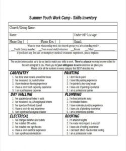 Printable Student Individual Inventory Form Template Pdf Sample