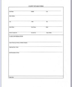 Professional Attorney Client Intake Form Template Pdf
