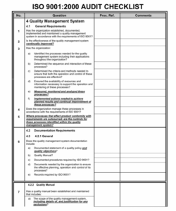 Professional Internal Audit Form Template Pdf Example