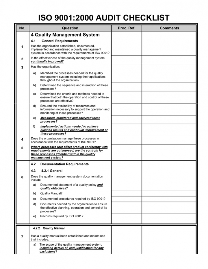 Professional Internal Audit Form Template Pdf Example