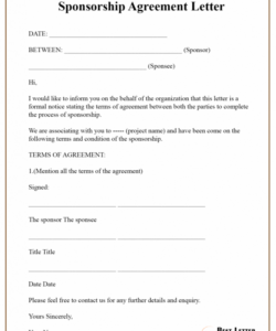 Professional Just Giving Sponsor Form Template Word Example