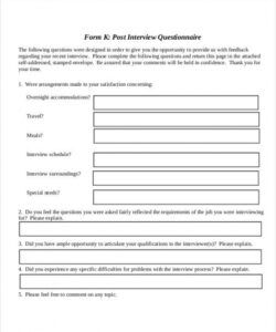 Professional Question And Answer Form Template Word