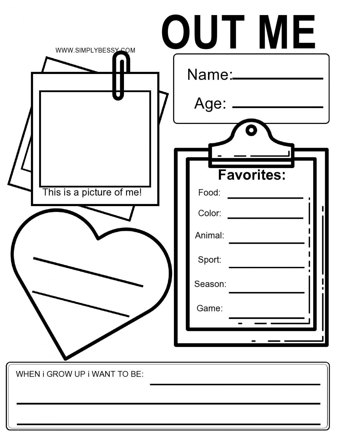 All About Me Poster Template Excel Example