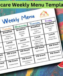 Best June School Lunch Menu Template Pdf Sample