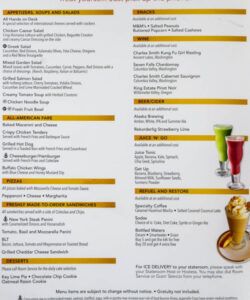 Best Room Service Breakfast Menu Template