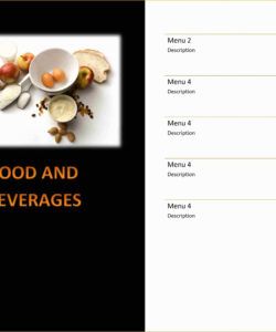 Catering Services Menu Template Word