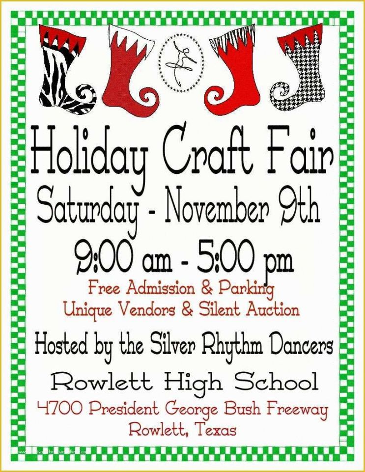 Costum Craft Fair Poster Template Word Sample