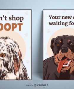 Costum Dog Adoption Poster Template  Sample