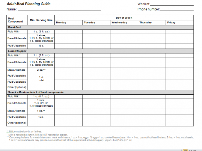 Costum Iowa School Menu Template Doc Example