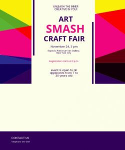 Editable Craft Fair Poster Template Pdf