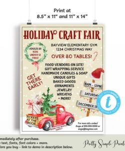 Editable Craft Fair Poster Template Pdf Example