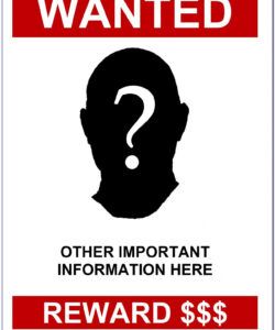 Funny Missing Person Poster Template Doc