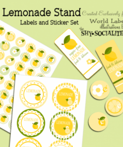 Lemonade Stand Menu Template Doc