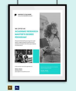 Printable Academic Creative Research Poster Template Doc Sample