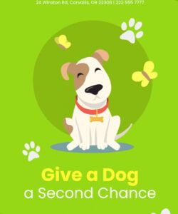 Printable Dog Adoption Poster Template Excel Sample