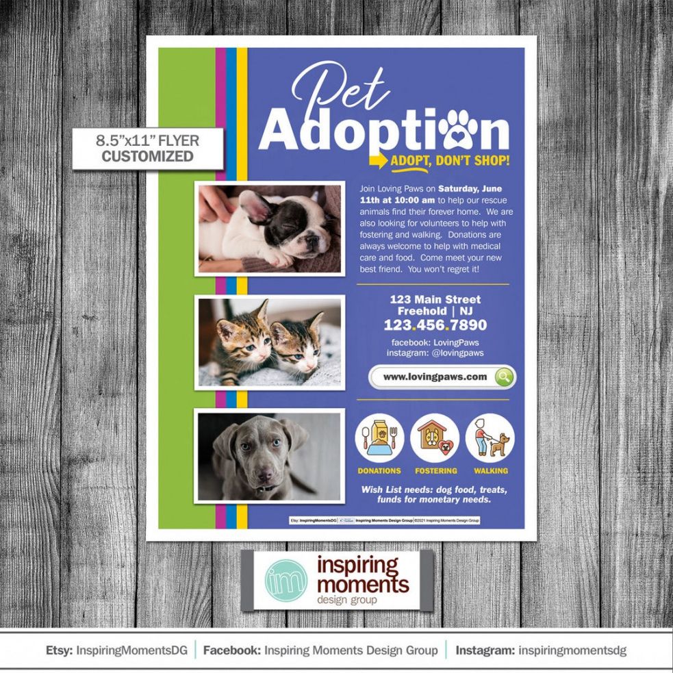 Printable Dog Adoption Poster Template