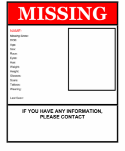 Printable Lost Item Poster Template Doc