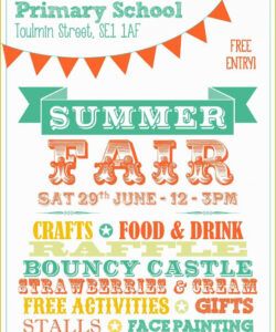 Printable Summer Fair Poster Template Pdf Example