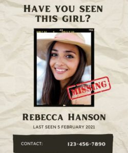 Professional Blank Missing Person Poster Template Doc