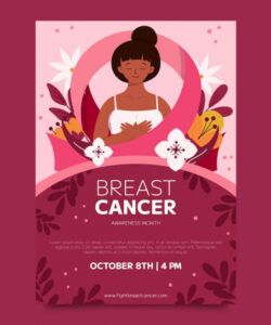 Best Breast Cancer Awareness Poster Template Word Example