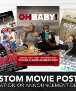 Costum Movie Poster Pregnancy Announcement Template Word Example