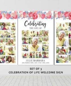 Free Celebration Of Life Poster Template Doc Example