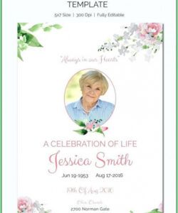 Free Celebration Of Life Poster Template  Sample