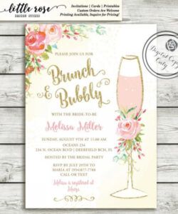 Best Bridal Shower Brunch Menu Template Word