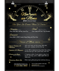 Best Special Of The Day Menu Template   Example