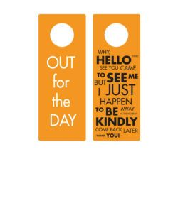 Costum Hotel Breakfast Menu Door Hanger Template 