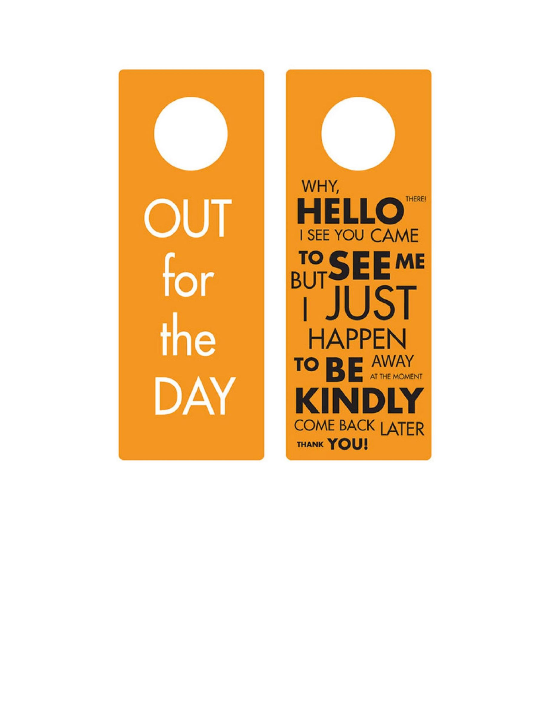 Costum Hotel Breakfast Menu Door Hanger Template 