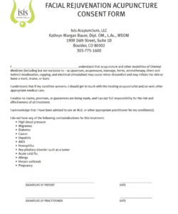 Acupuncture Consent Form Template Word