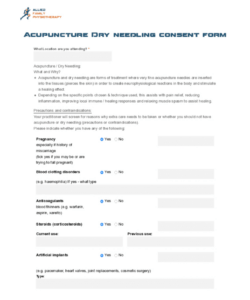 Best Acupuncture Consent Form Template Pdf