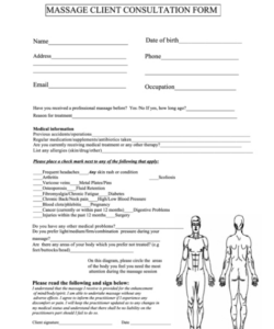 Best Beauty Therapy Consultation Form Template Doc