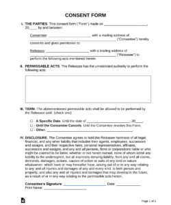 Best Chiropractic Informed Consent Form Template Pdf Sample