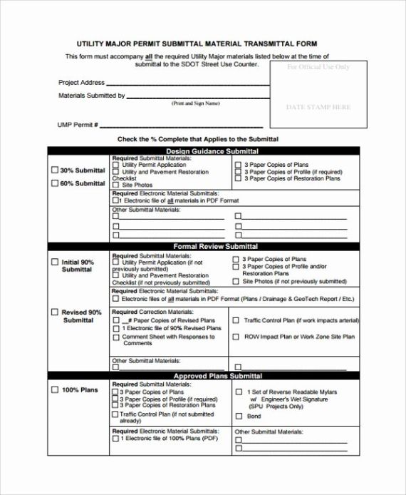 Best Construction Transmittal Form Template