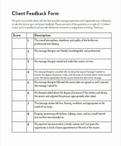 Best Customer Food Feedback Form Template Pdf Sample