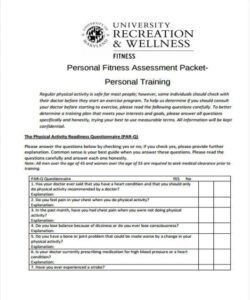 Best Fitness Consultation Form Template