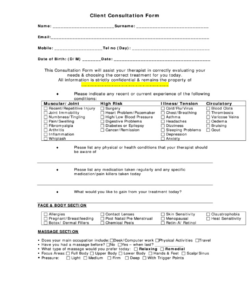 Best Hairdressing Consultation Form Template Doc Sample