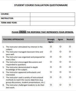 Best Online Course Feedback Form Template Pdf