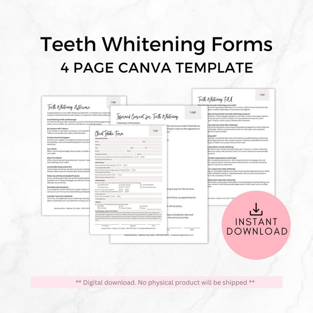 Best Teeth Whitening Consent Form Template Doc Sample