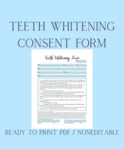 Best Teeth Whitening Consent Form Template Excel