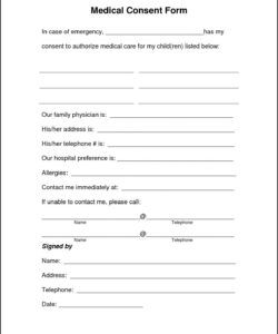 Child Photo Consent Form Template Word Example