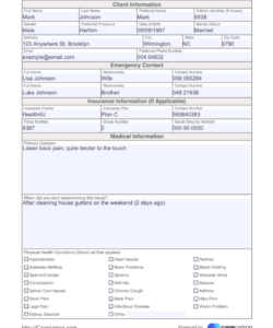 Costum Chiropractic Informed Consent Form Template Excel Sample