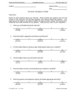 Costum Dental Patient Feedback Form Template Word Example