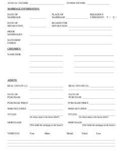 Costum Law Firm Intake Form Template Pdf Example