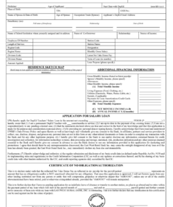 Costum Salary Advance Loan Application Form Template Pdf Example