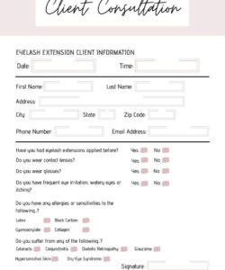 Costum Tattoo Consultation Form Template Doc Example