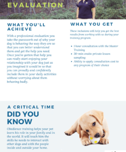 Dog Training Consultation Form Template Excel Example