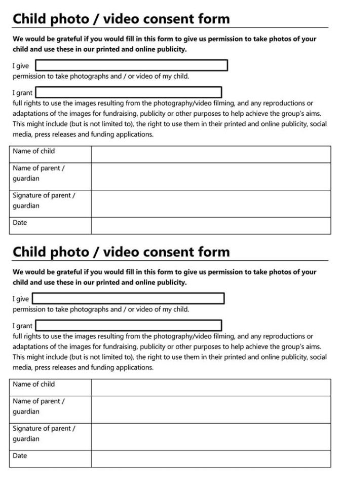 Editable Child Observation Consent Form Template Doc